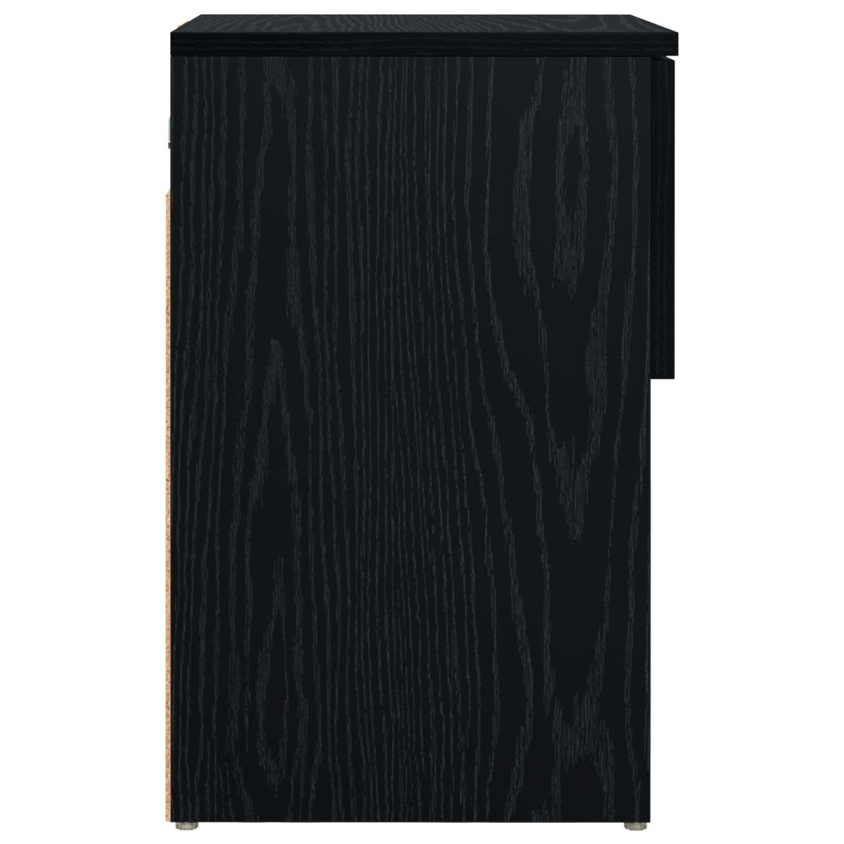 vidaXL Ντουλάπι κρεβατιού Μαύρη Δρυς 29 x 31,5 x 49 εκ