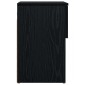 vidaXL Ντουλάπι κρεβατιού Μαύρη Δρυς 29 x 31,5 x 49 εκ