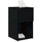 vidaXL Ντουλάπι κρεβατιού 2 τεμ. Μαύρη Δρυς 29 x 31,5 x 49 εκ