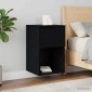 vidaXL Ντουλάπι κρεβατιού 2 τεμ. Μαύρη Δρυς 29 x 31,5 x 49 εκ