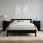 vidaXL Ντουλάπι κρεβατιού 2 τεμ. Μαύρη Δρυς 29 x 31,5 x 49 εκ