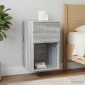 vidaXL Ντουλάπι κρεβατιού Γκρι Sonoma 29 x 31,5 x 49 εκ