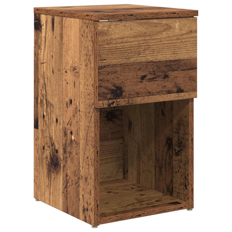 vidaXL Ντουλάπι κρεβατιού Παλαιωμένο ξύλο 29 x 31,5 x 49 εκ