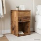 vidaXL Ντουλάπι κρεβατιού Παλαιωμένο ξύλο 29 x 31,5 x 49 εκ