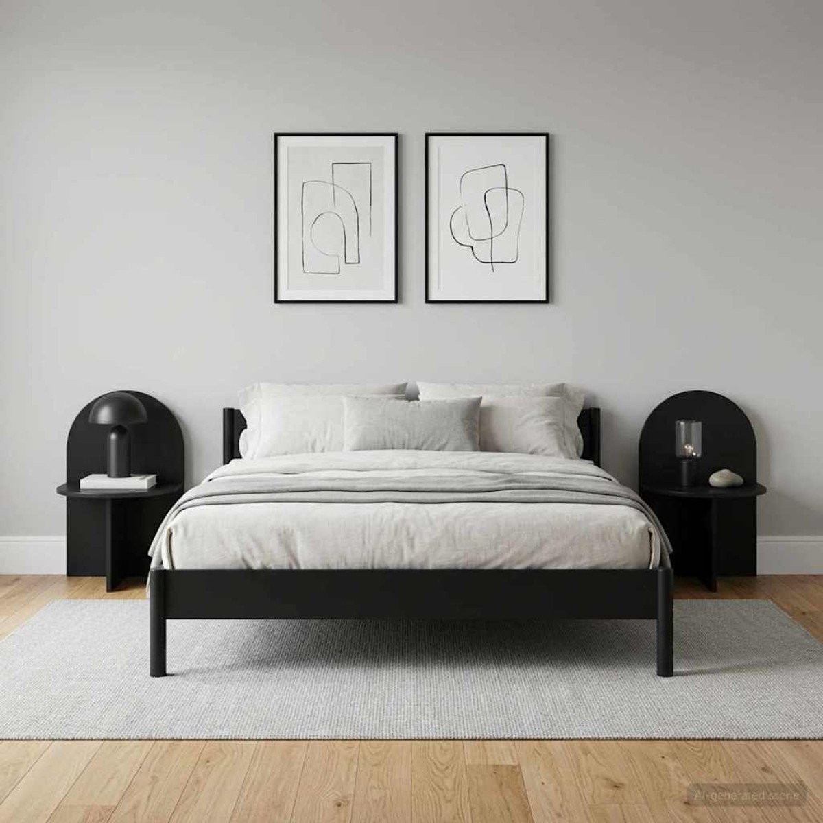 vidaXL Κομοδίνο 2 τμχ. Μαύρη Δρυς 48 x 49 x 65 εκ.