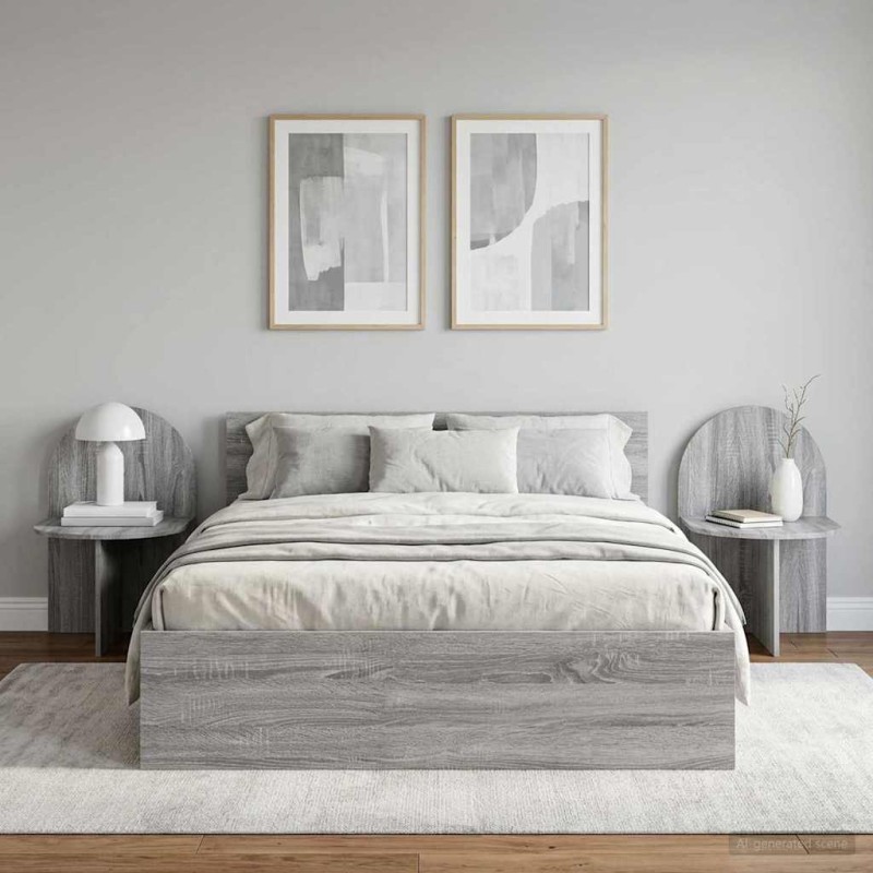 vidaXL Κομοδίνο 2 τεμ. Γκρι Sonoma 48 x 49 x 65 εκ.