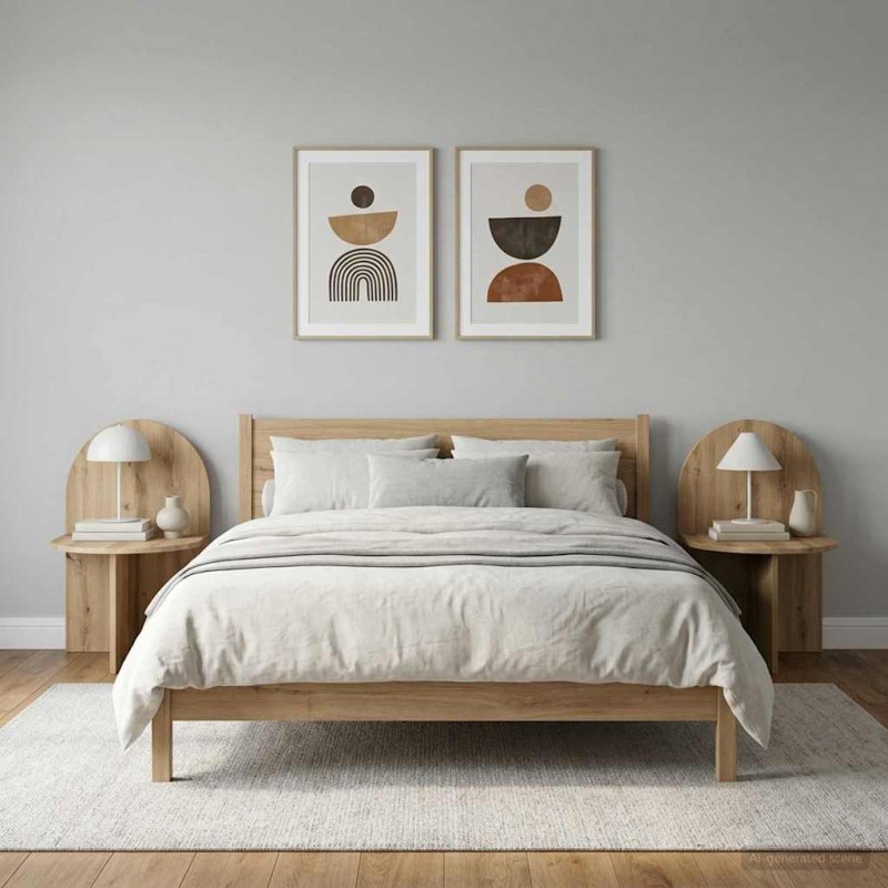 vidaXL Κομοδίνο 2 τμχ. Artisan Δρυς 48 x 49 x 65 εκ.