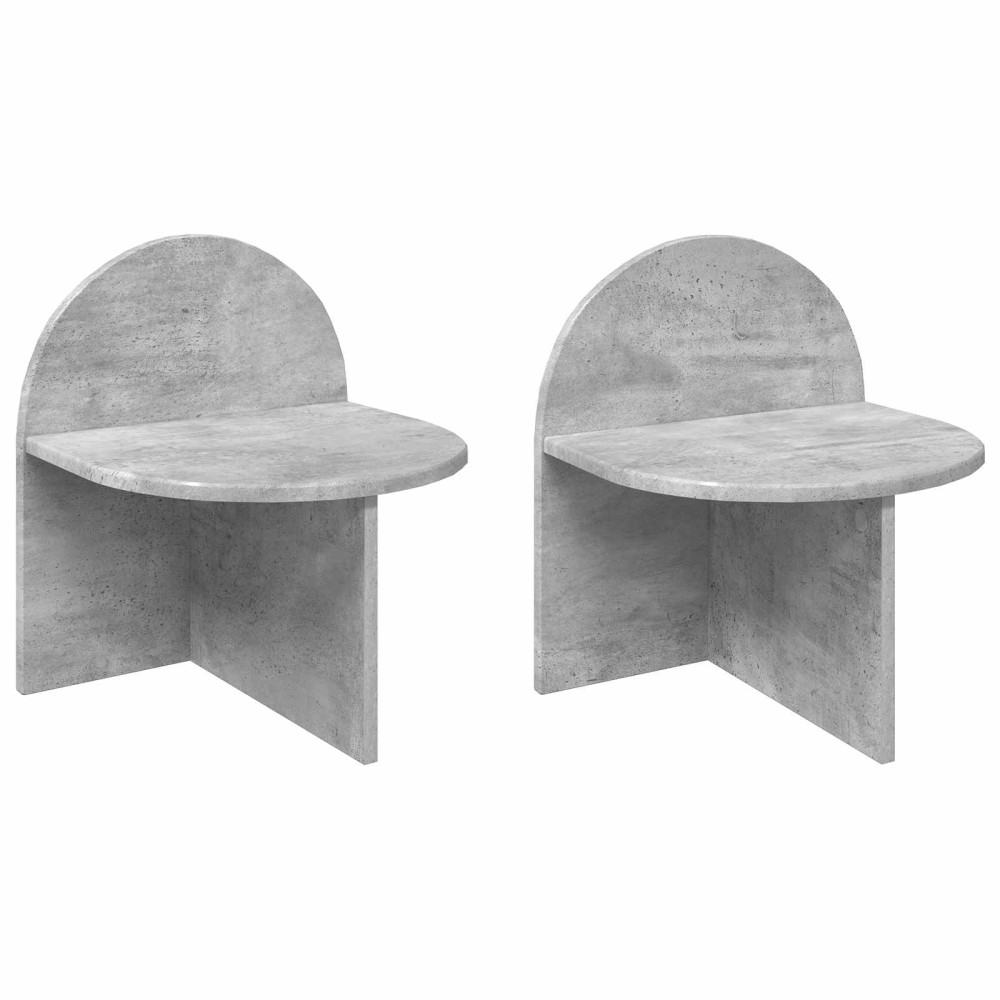 vidaXL Κομοδίνο 2 τμχ. Γκρι Σκυροδέματος 40 x 35,5 x 45,5 εκ.