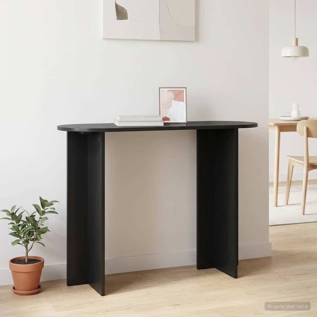 vidaXL Τραπέζι κονσόλας Μαύρη Δρυς 100 x 39,5 x 75 εκ