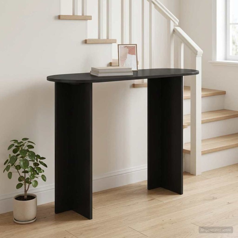 vidaXL Τραπέζι κονσόλας Μαύρη Δρυς 100 x 39,5 x 75 εκ