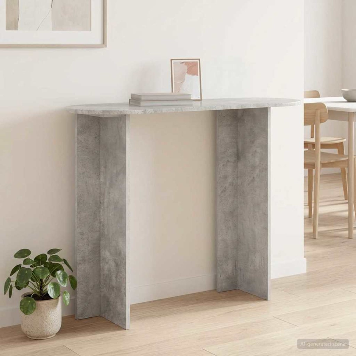 vidaXL Τραπέζι κονσόλας Γκρι Σκυροδέματος 100 x 39,5 x 75 εκ