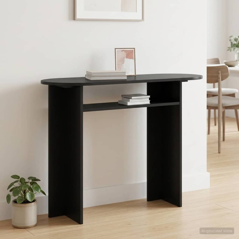 vidaXL Τραπέζι κονσόλας Μαύρη Δρυς 100 x 39,5 x 75 εκ