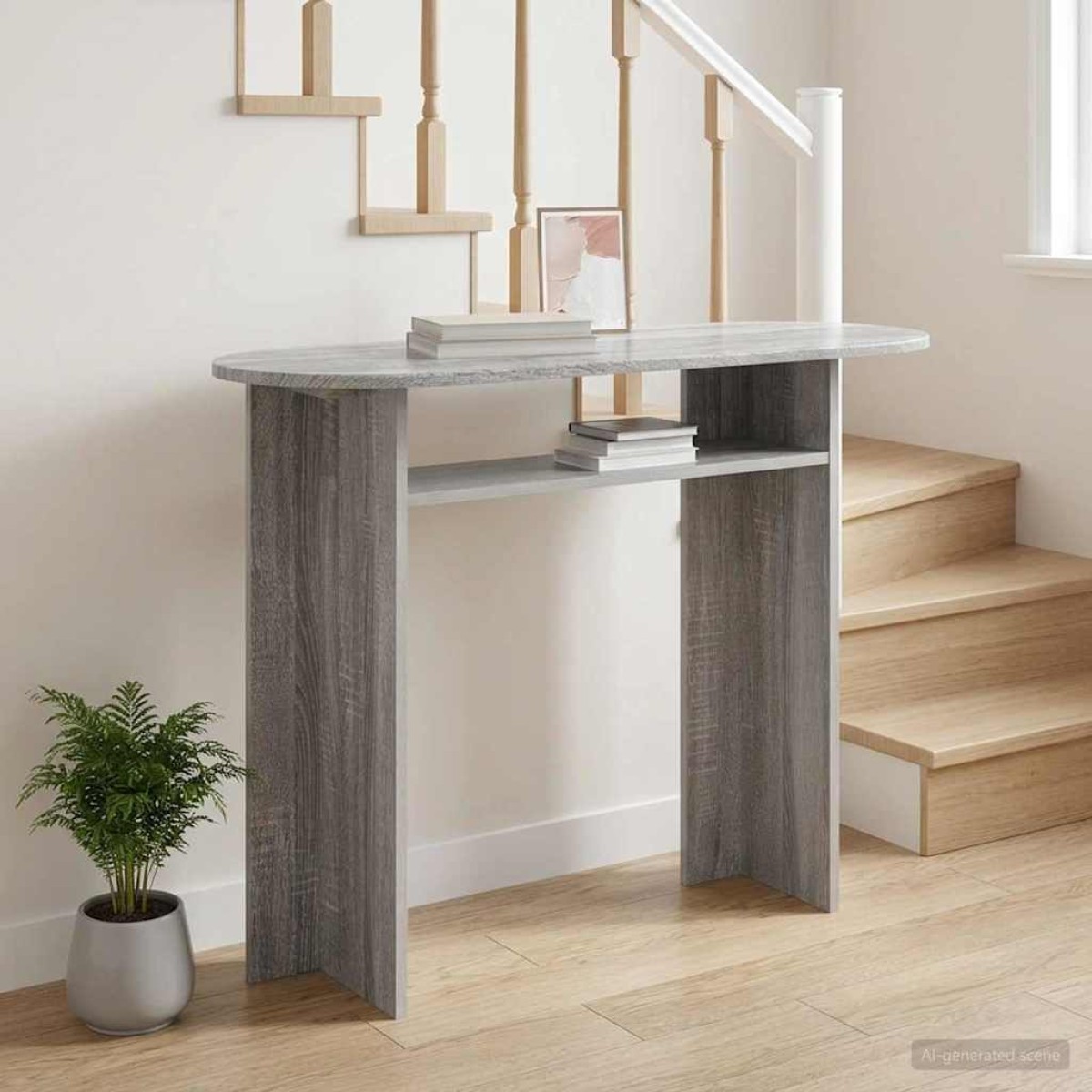 vidaXL Τραπέζι κονσόλας Γκρι Sonoma 100 x 39,5 x 75 εκ