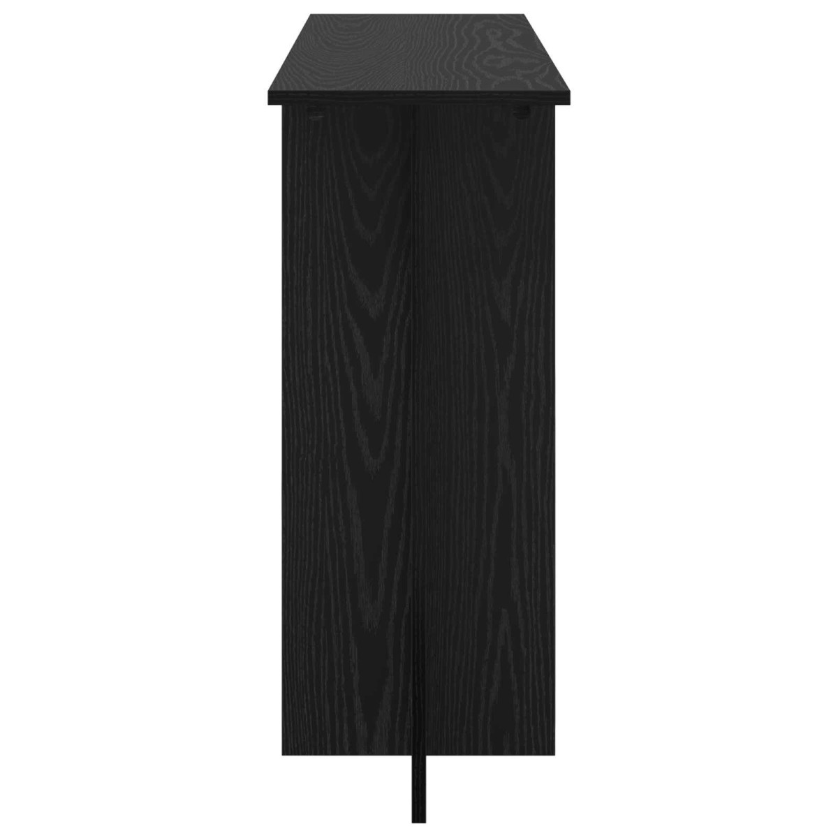 vidaXL Τραπέζι κονσόλας Μαύρη Δρυς 100 x 30 x 75 εκ Επεξεργασμένο Ξύλο
