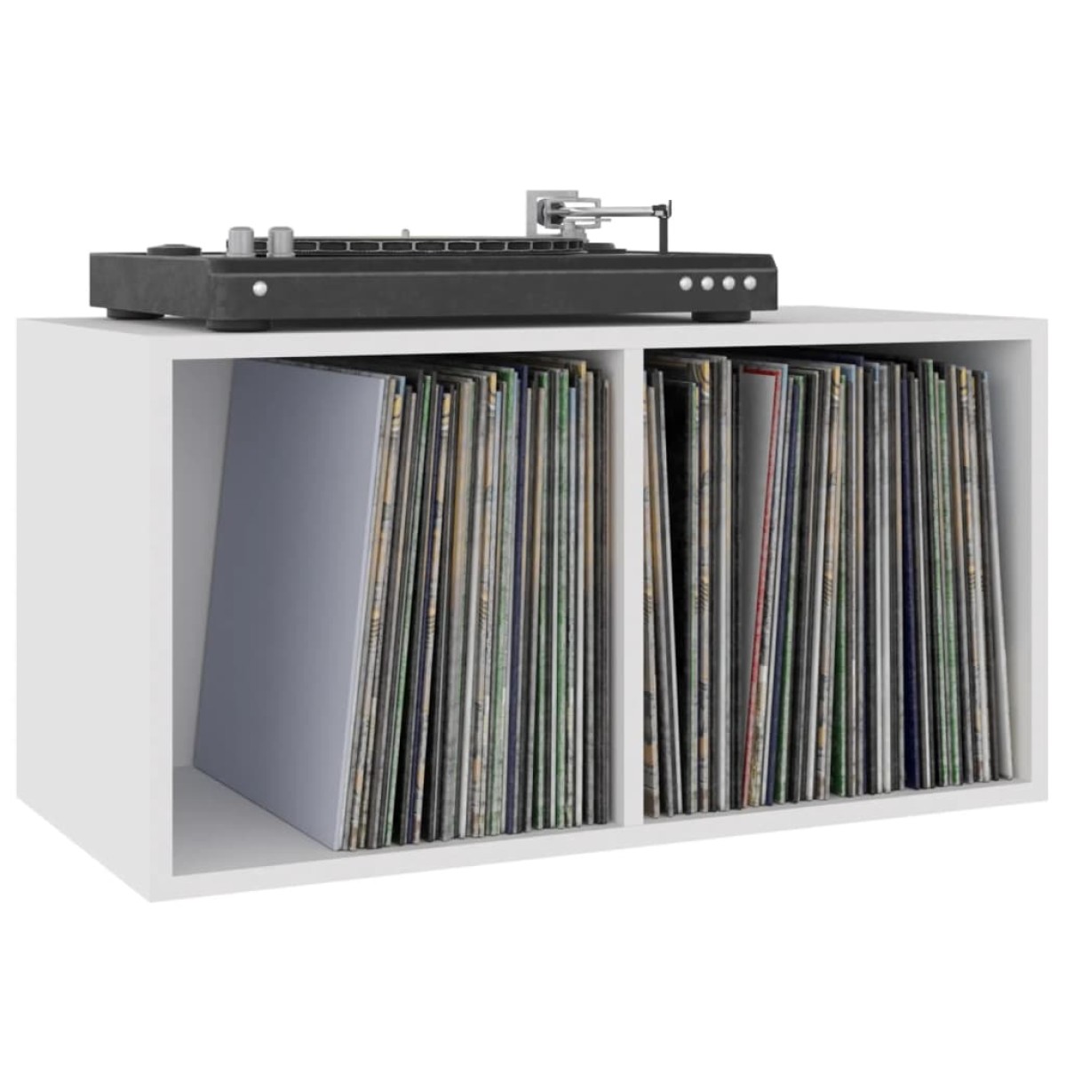 vidaXL Έπιπλο Δίσκων Βινυλίου Λευκό 71x34x36 εκ. Επεξεργ. Ξύλο