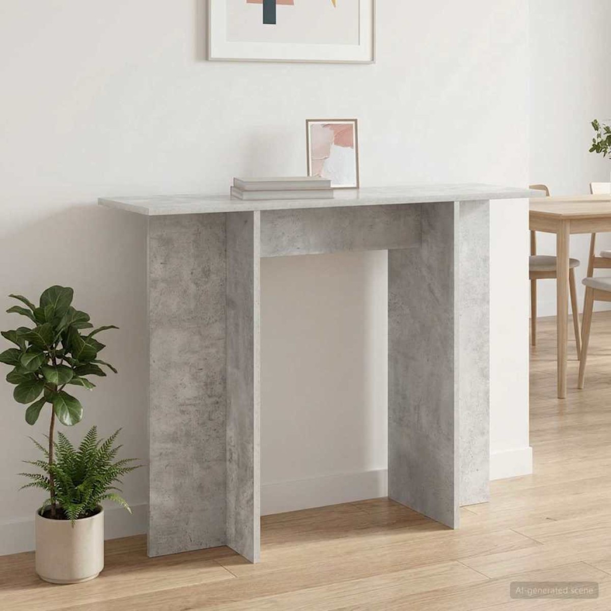 vidaXL Τραπέζι κονσόλας Γκρι Σκυροδέματος 100 x 30 x 75 εκ