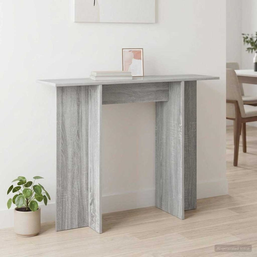 vidaXL Τραπέζι κονσόλας Γκρι Sonoma 100 x 30 x 75 εκ
