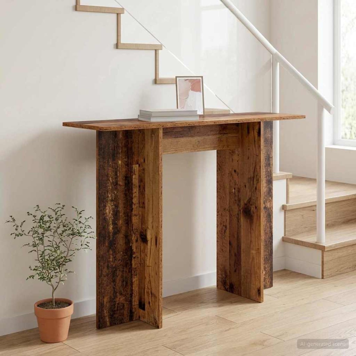 vidaXL Τραπέζι κονσόλας Παλαιωμένο ξύλο 100 x 30 x 75 εκ