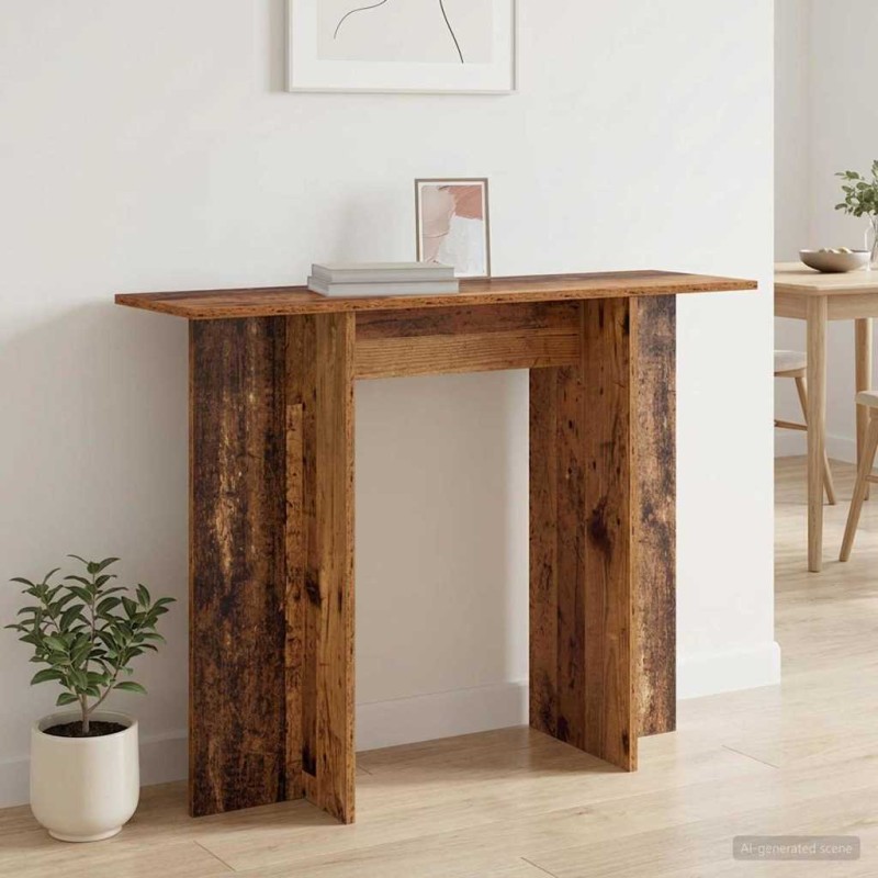 vidaXL Τραπέζι κονσόλας Παλαιωμένο ξύλο 100 x 30 x 75 εκ