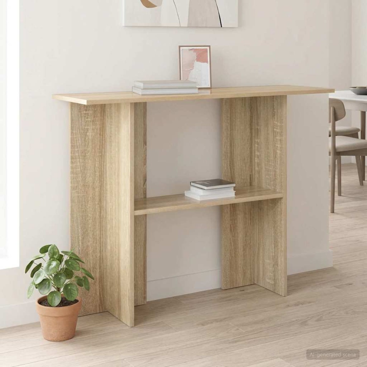 vidaXL Τραπέζι κονσόλας Sonoma Δρυς 100 x 30 x 75 εκ