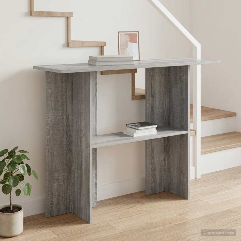vidaXL Τραπέζι κονσόλας Γκρι Sonoma 100 x 30 x 75 εκ