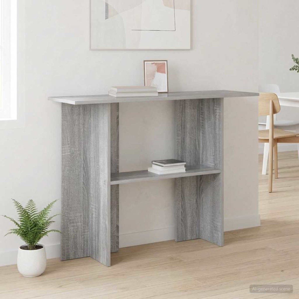 vidaXL Τραπέζι κονσόλας Γκρι Sonoma 100 x 30 x 75 εκ
