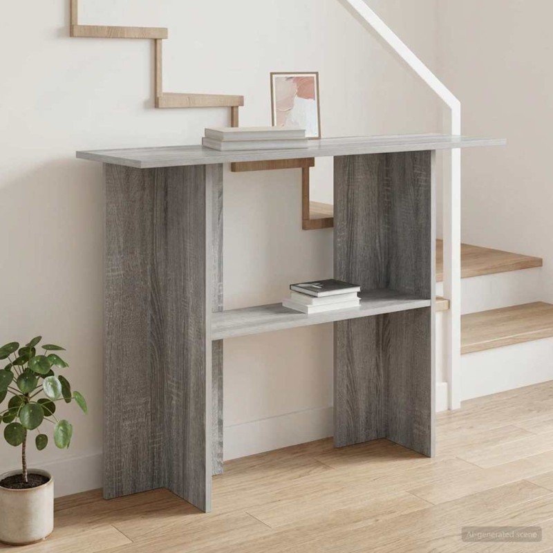 vidaXL Τραπέζι κονσόλας Γκρι Sonoma 100 x 30 x 75 εκ