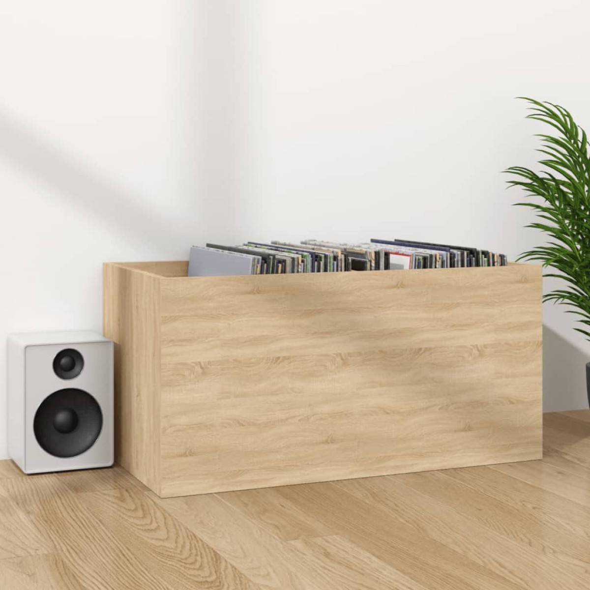 vidaXL Έπιπλο Δίσκων Βινυλίου Sonoma Δρυς 71x34x36 εκ. Επεξεργ. Ξύλο