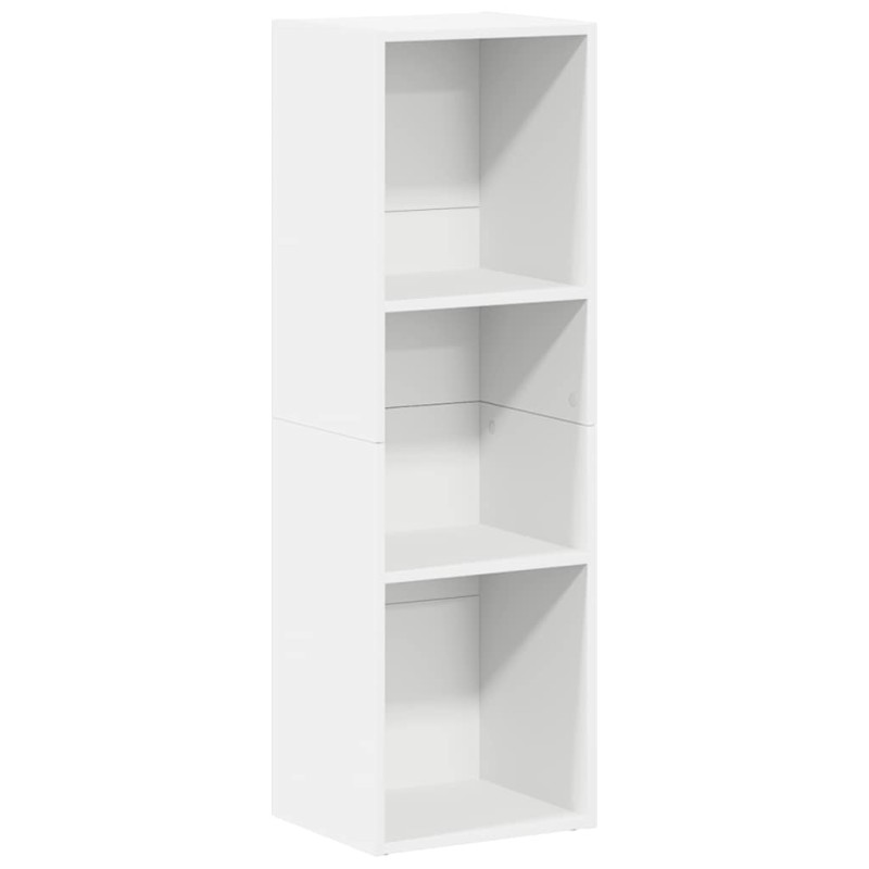 vidaXL Βιβλιοθήκη/Έπιπλο Τηλεόρασης Λευκό 36x30x114 εκ. Επεξ. Ξύλο