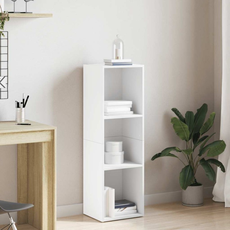 vidaXL Βιβλιοθήκη/Έπιπλο Τηλεόρασης Λευκό 36x30x114 εκ. Επεξ. Ξύλο
