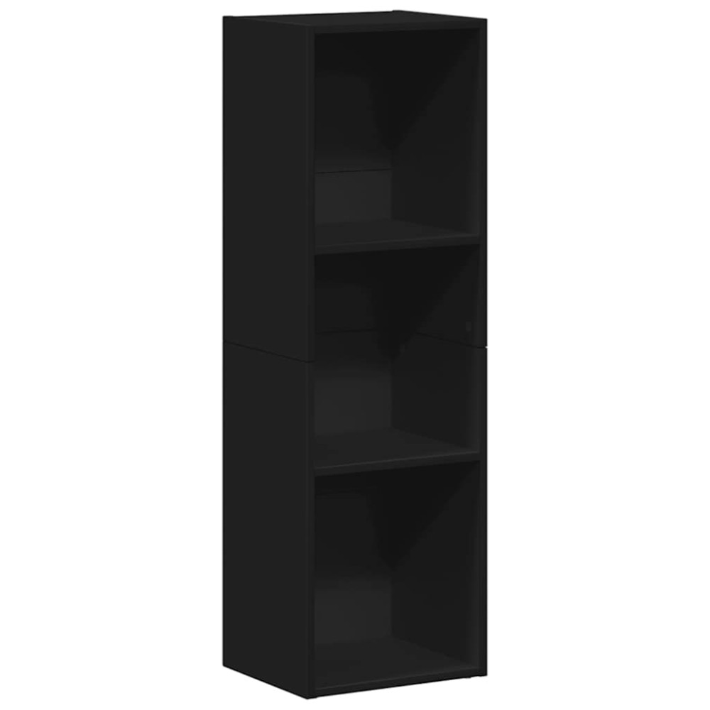 vidaXL Βιβλιοθήκη/Έπιπλο Τηλεόρασης Μαύρο 36x30x114 εκ. Μοριοσανίδα
