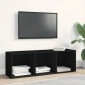 vidaXL Βιβλιοθήκη/Έπιπλο Τηλεόρασης Μαύρο 36x30x114 εκ. Μοριοσανίδα