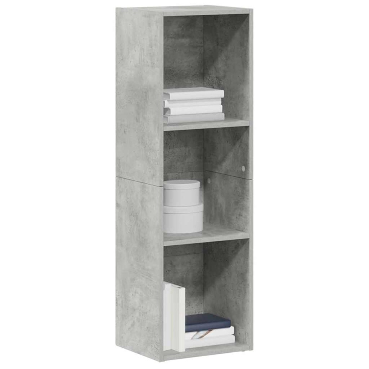 vidaXL Βιβλιοθήκη/Έπιπλο TV Γκρι Σκυροδέματος 36x30x114 εκ Μοριοσανίδα