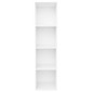 vidaXL Βιβλιοθήκη/Έπιπλο Τηλεόρασης Λευκό 36x30x143 εκ. Μοριοσανίδα
