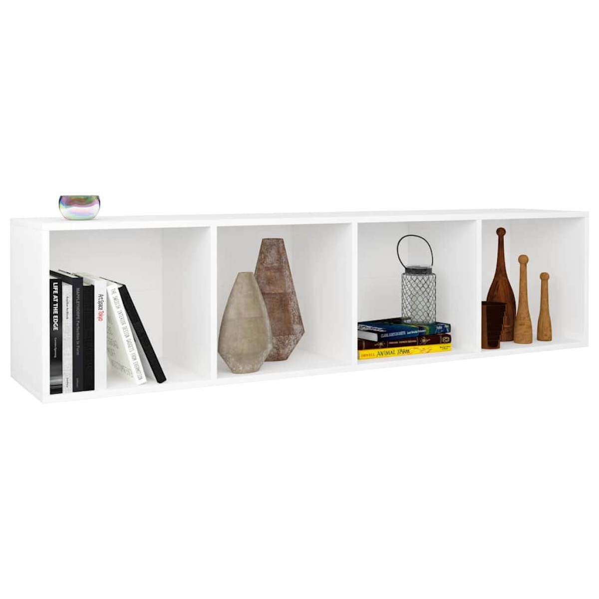 vidaXL Βιβλιοθήκη/Έπιπλο Τηλεόρασης Λευκό 36x30x143 εκ. Μοριοσανίδα