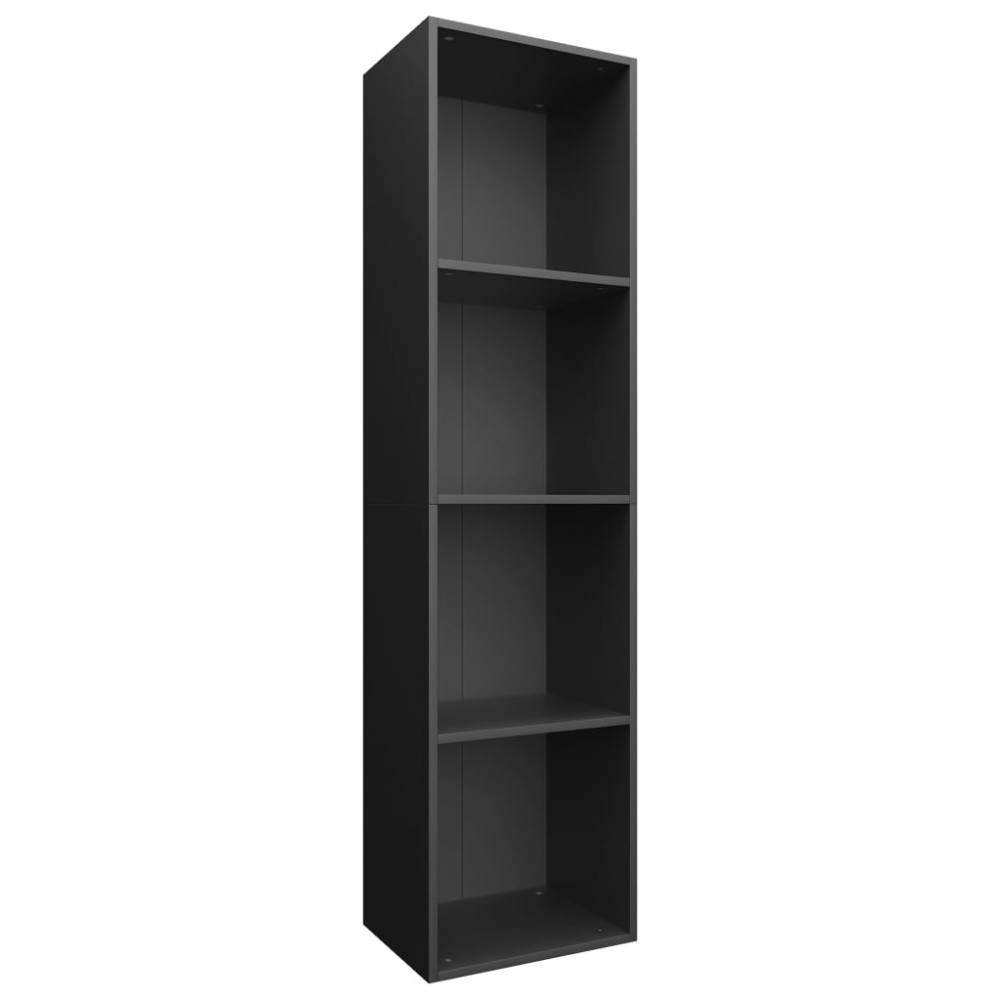 vidaXL Βιβλιοθήκη/Έπιπλο Τηλεόρασης Μαύρο 36x30x143 εκ. Επεξ. Ξύλο