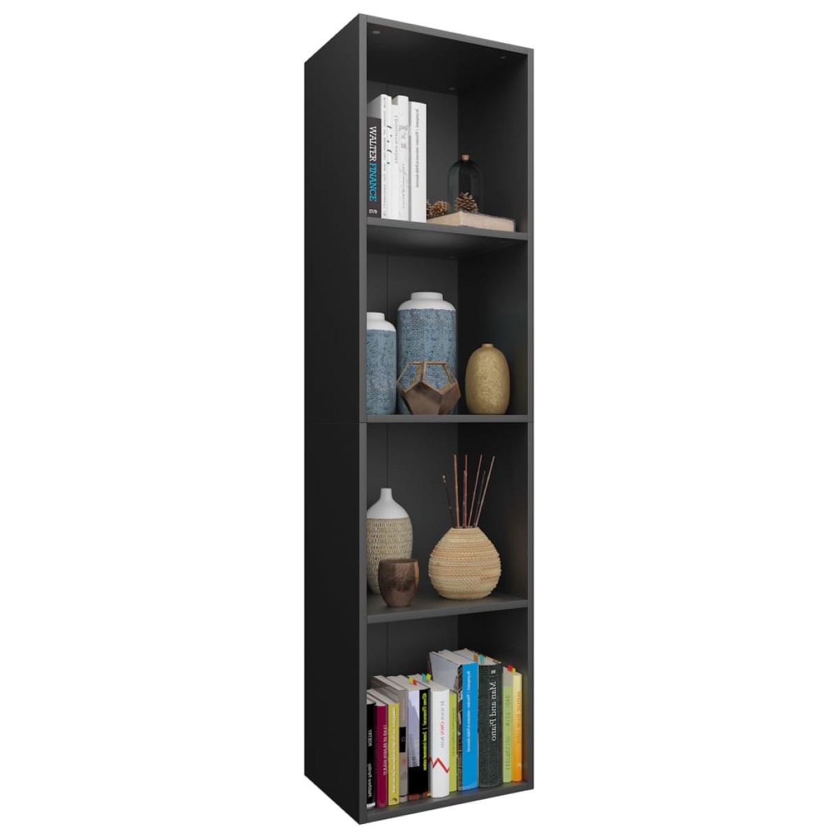 vidaXL Βιβλιοθήκη/Έπιπλο Τηλεόρασης Μαύρο 36x30x143 εκ. Μοριοσανίδα