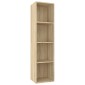 vidaXL Βιβλιοθήκη/Έπιπλο TV Sonoma Δρυς 36x30x143 εκ. από Μοριοσανίδα