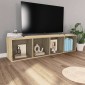 vidaXL Βιβλιοθήκη/Έπιπλο TV Sonoma Δρυς 36x30x143 εκ. από Μοριοσανίδα