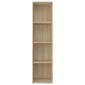vidaXL Βιβλιοθήκη/Έπιπλο TV Sonoma Δρυς 36x30x143 εκ. από Μοριοσανίδα