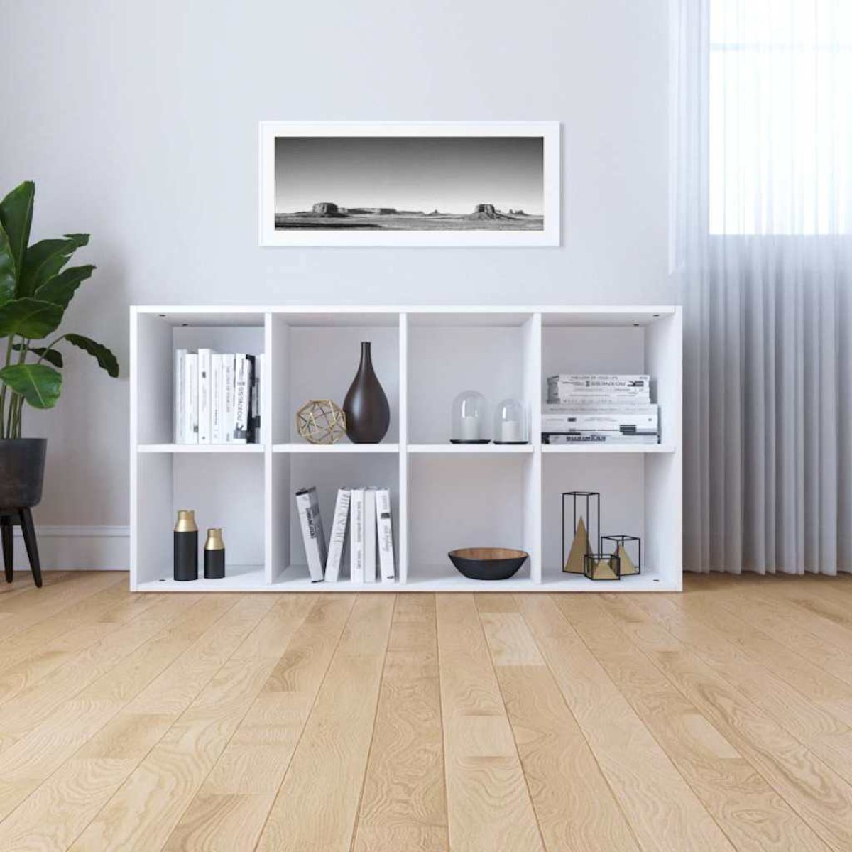 vidaXL Ραφιέρα/Βιβλιοθήκη Λευκή 66 x 30 x 130 εκ. από Μοριοσανίδα