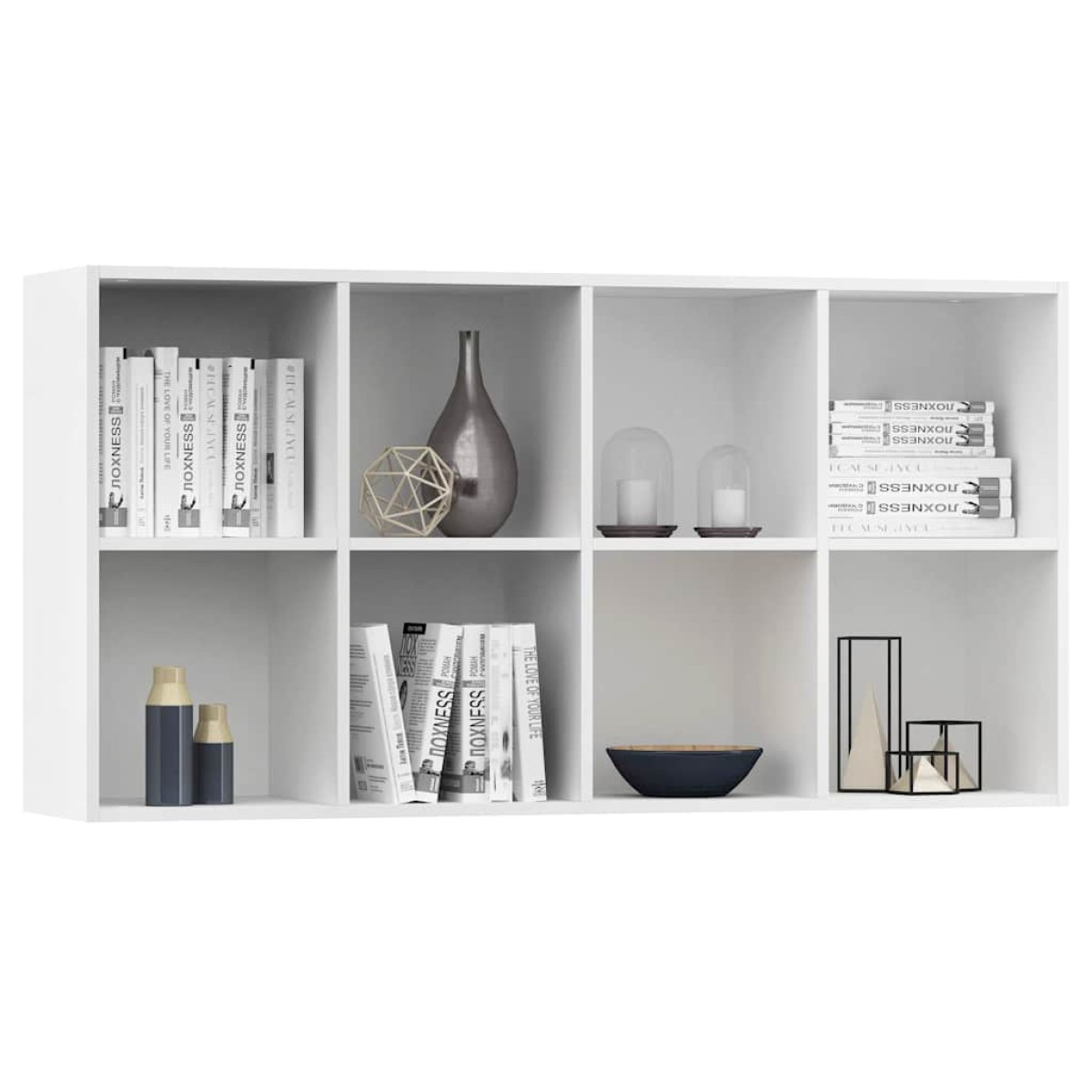 vidaXL Ραφιέρα/Βιβλιοθήκη Λευκή 66 x 30 x 130 εκ. από Μοριοσανίδα