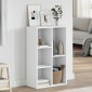 vidaXL Ραφιέρα / Βιβλιοθήκη Λευκή 50 x 25 x 80 εκ. από Μοριοσανίδα