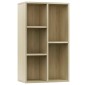 vidaXL Ραφιέρα / Βιβλιοθήκη Sonoma Δρυς 50x25x80 εκ. από Μοριοσανίδα