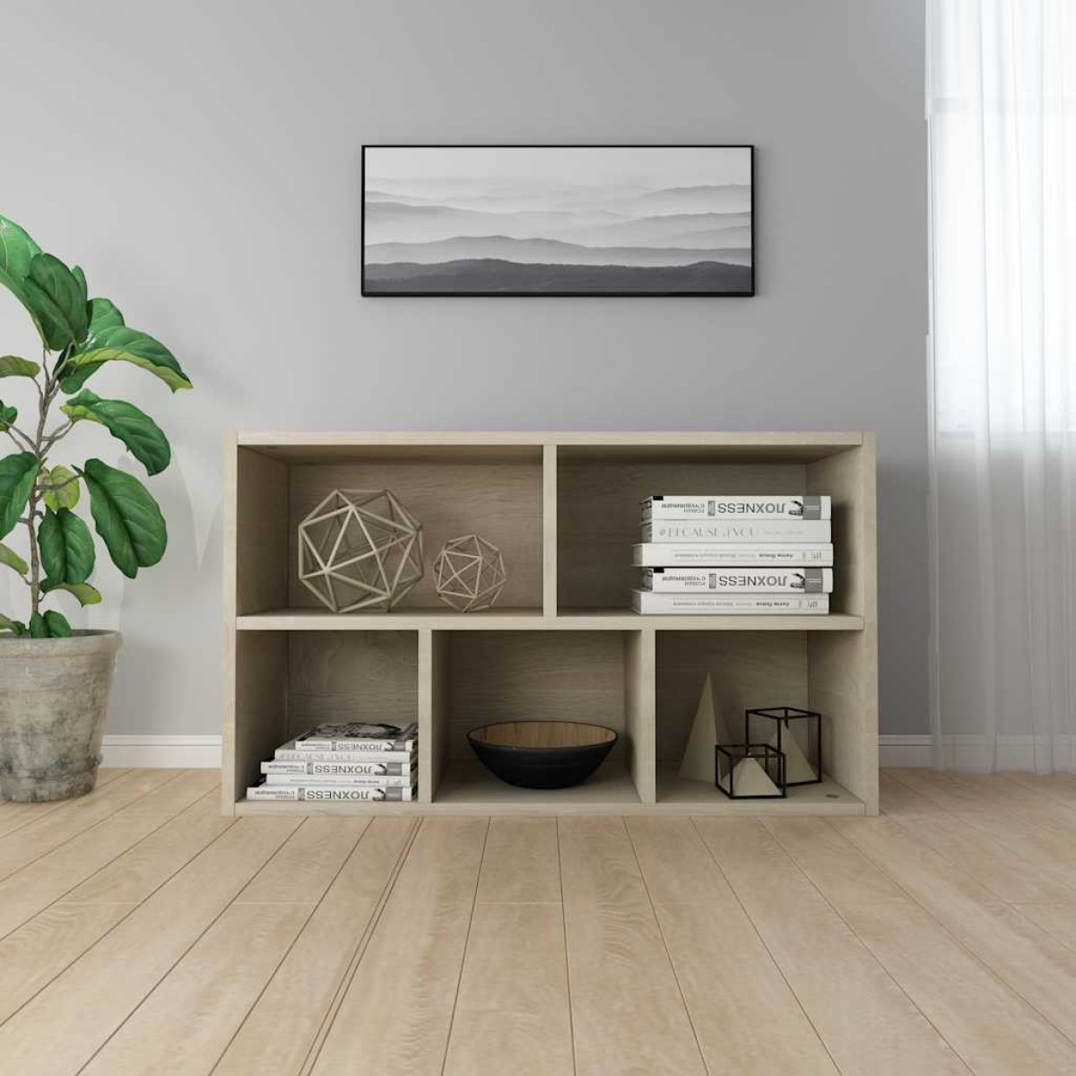 vidaXL Ραφιέρα / Βιβλιοθήκη Sonoma Δρυς 50x25x80 εκ. από Μοριοσανίδα