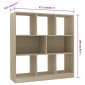 vidaXL Βιβλιοθήκη Χρώμα Sonoma Δρυς 97,5x29,5x100 εκ. από Μοριοσανίδα