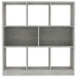 vidaXL Βιβλιοθήκη Γκρι Σκυροδέματος 97,5 x 29,5 x 100 εκ. Μοριοσανίδα