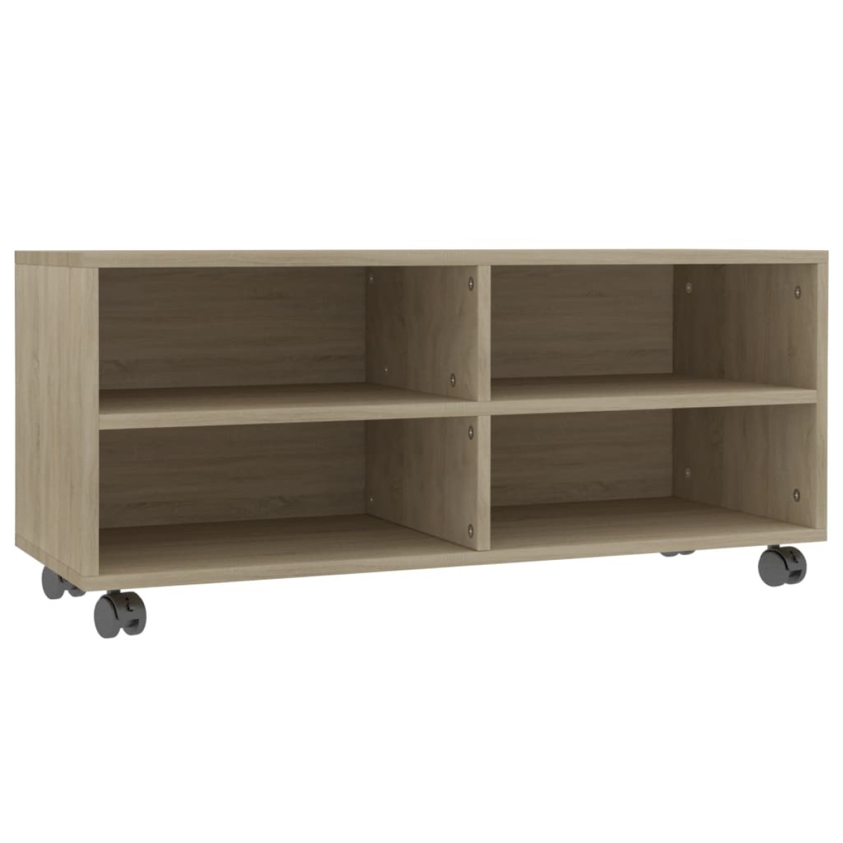 vidaXL Έπιπλο Τηλεόρασης με Ρόδες Sonoma Δρυς 90x35x35 εκ. Μοριοσανίδα