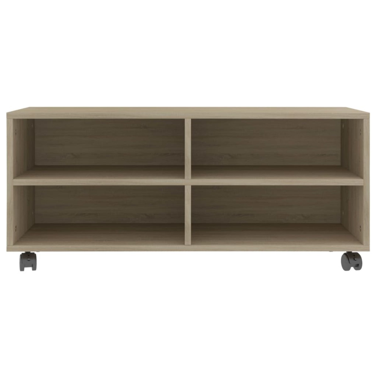 vidaXL Έπιπλο Τηλεόρασης με Ρόδες Sonoma Δρυς 90x35x35 εκ. Μοριοσανίδα