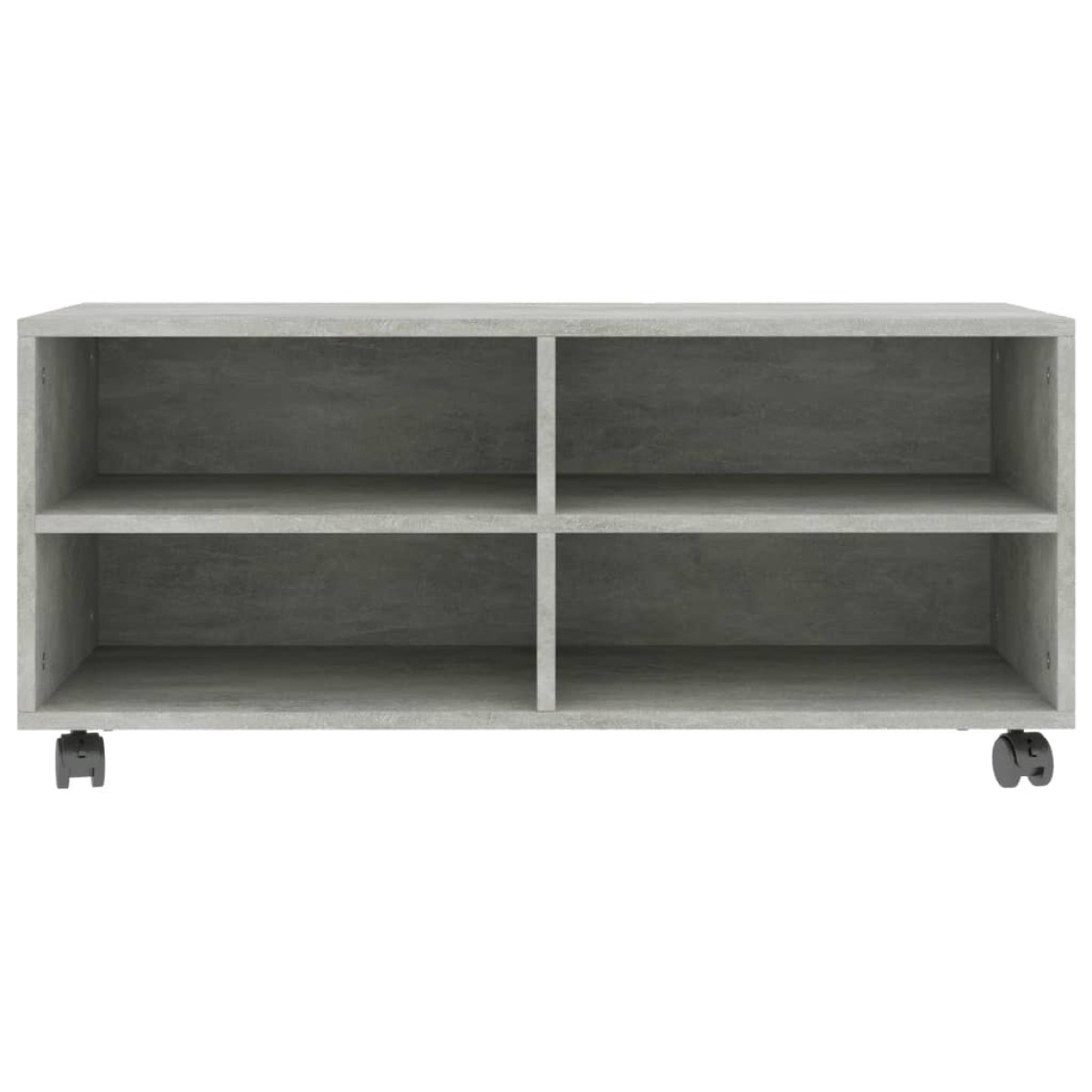 vidaXL Έπιπλο TV με Ρόδες Γκρι Σκυροδέματος 90x35x35 εκ. Μοριοσανίδα